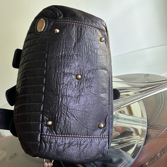 Chloe Quilted Bay Satchel Top Handle Bag - Picture 9 of 9